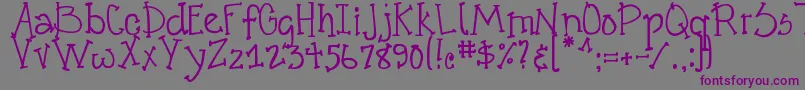 DjbCrazyGoofyCool Font – Purple Fonts on Gray Background
