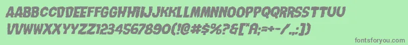 Nightmarealleyexpandital Font – Gray Fonts on Green Background