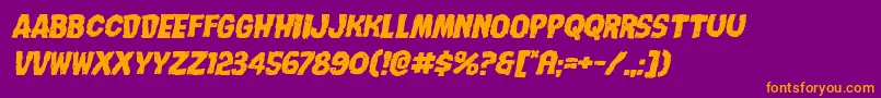 Nightmarealleyexpandital Font – Orange Fonts on Purple Background