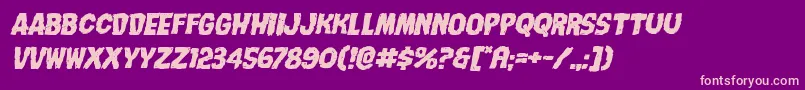 Nightmarealleyexpandital Font – Pink Fonts on Purple Background