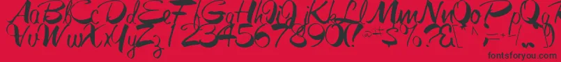 GalacticRegular Font – Black Fonts on Red Background