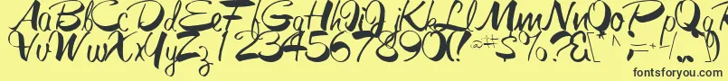 GalacticRegular Font – Black Fonts on Yellow Background