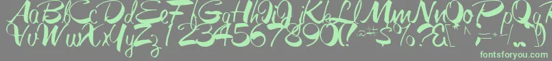 GalacticRegular Font – Green Fonts on Gray Background