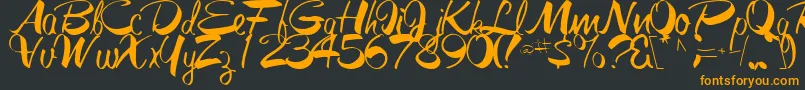 GalacticRegular Font – Orange Fonts on Black Background