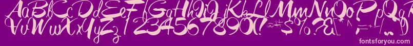 GalacticRegular Font – Pink Fonts on Purple Background