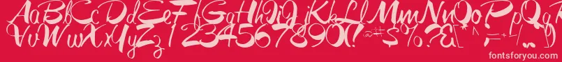 GalacticRegular Font – Pink Fonts on Red Background