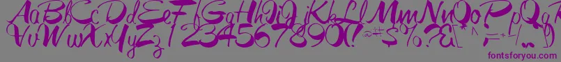 GalacticRegular Font – Purple Fonts on Gray Background