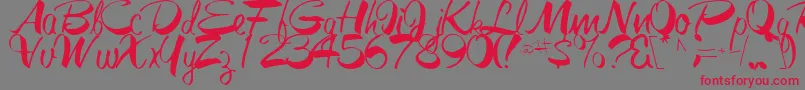 GalacticRegular Font – Red Fonts on Gray Background