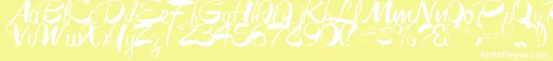 GalacticRegular Font – White Fonts on Yellow Background