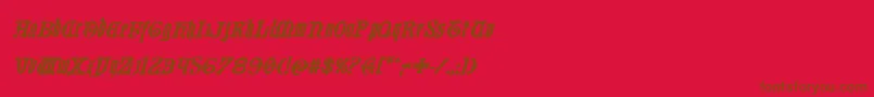 Westdelphiaboldital Font – Brown Fonts on Red Background