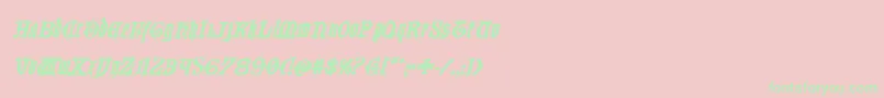 Westdelphiaboldital Font – Green Fonts on Pink Background