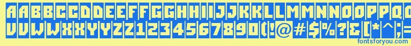 Simplercm Font – Blue Fonts on Yellow Background