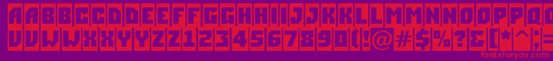 Simplercm Font – Red Fonts on Purple Background