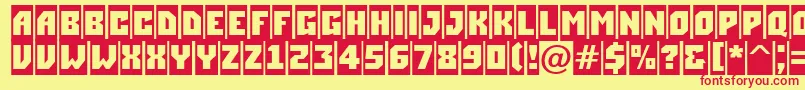 Simplercm Font – Red Fonts on Yellow Background