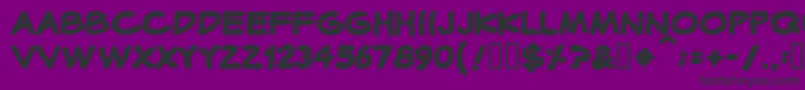 Cotidianabold Font – Black Fonts on Purple Background