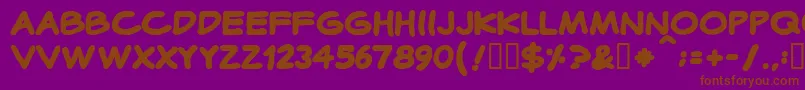 Cotidianabold Font – Brown Fonts on Purple Background