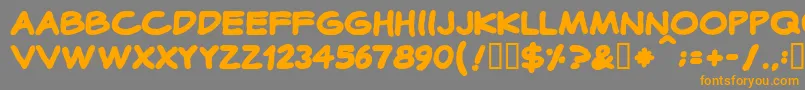 Weitere Informationen zur Cotidianabold-Schriftart Cotidianabold-Schriftart – Orangefarbene Schriften auf grauem Hintergrund
