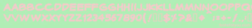 Cotidianabold Font – Pink Fonts on Green Background