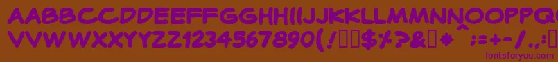 Cotidianabold Font – Purple Fonts on Brown Background