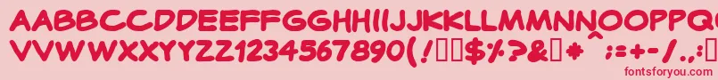 Cotidianabold Font – Red Fonts on Pink Background