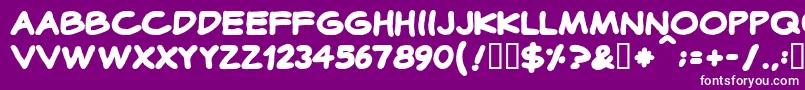Cotidianabold Font – White Fonts on Purple Background