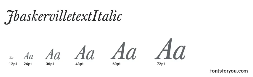 Размеры шрифта JbaskervilletextItalic