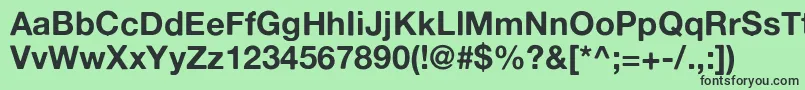 フォントAlte – 緑の背景に黒い文字