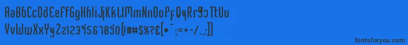 Шрифт CriminalUpright – чёрные шрифты на синем фоне