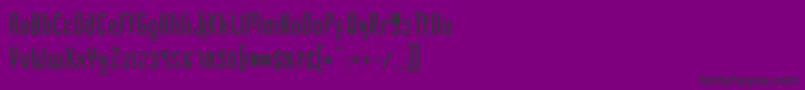 CriminalUpright-fontti – mustat fontit violetilla taustalla