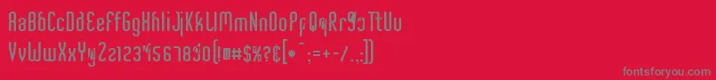 CriminalUpright Font – Gray Fonts on Red Background