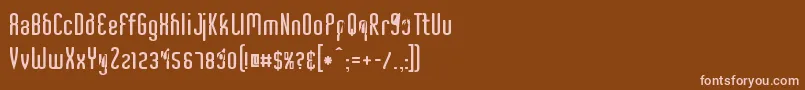 Шрифт CriminalUpright – розовые шрифты на коричневом фоне