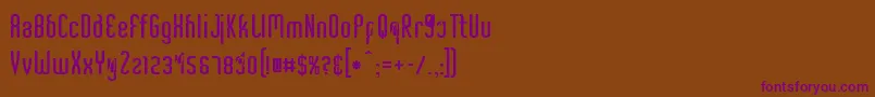 CriminalUpright Font – Purple Fonts on Brown Background