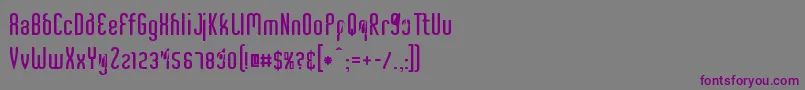 Шрифт CriminalUpright – фиолетовые шрифты на сером фоне