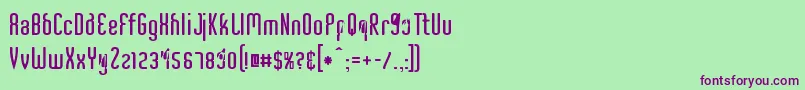 CriminalUpright Font – Purple Fonts on Green Background