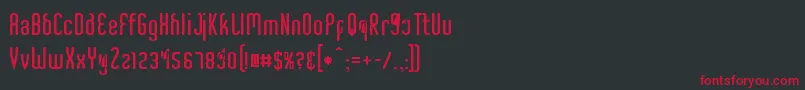 フォントCriminalUpright – 黒い背景に赤い文字