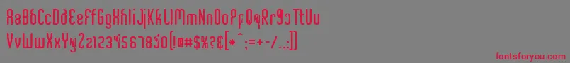 フォントCriminalUpright – 赤い文字の灰色の背景