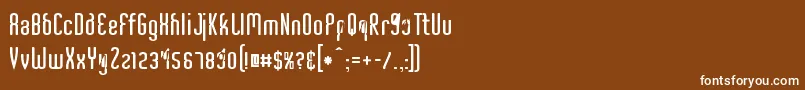 Шрифт CriminalUpright – белые шрифты на коричневом фоне