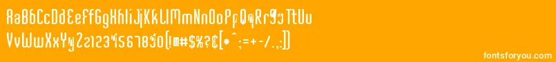 フォントCriminalUpright – オレンジの背景に白い文字