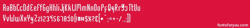 CriminalUpright Font – White Fonts on Red Background