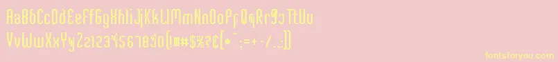 CriminalUpright Font – Yellow Fonts on Pink Background