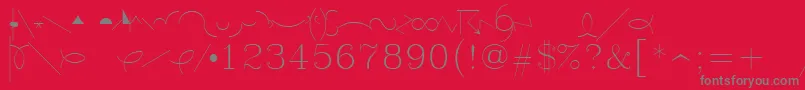 Symeteo Font – Gray Fonts on Red Background