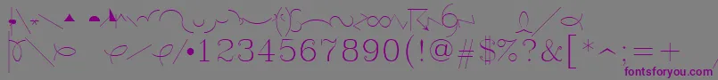 Symeteo-fontti – violetit fontit harmaalla taustalla