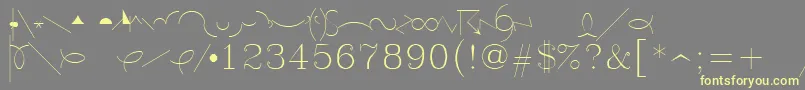 Symeteo-fontti – keltaiset fontit harmaalla taustalla