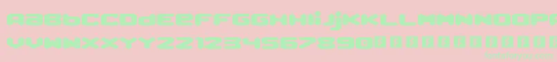 QueenOfMelbourne-Schriftart – Grüne Schriften auf rosa Hintergrund