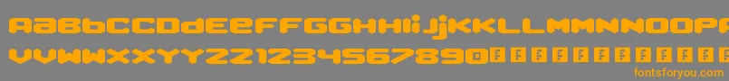 QueenOfMelbourne-Schriftart – Orangefarbene Schriften auf grauem Hintergrund