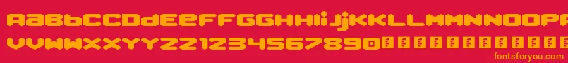QueenOfMelbourne Font – Orange Fonts on Red Background