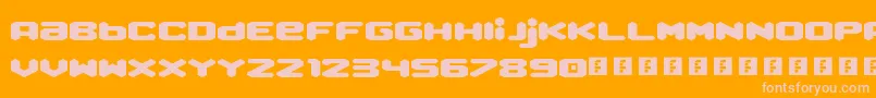 QueenOfMelbourne Font – Pink Fonts on Orange Background