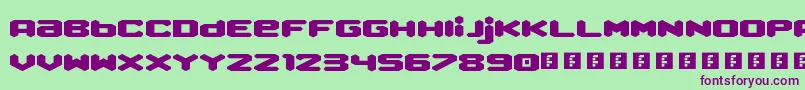 QueenOfMelbourne Font – Purple Fonts on Green Background