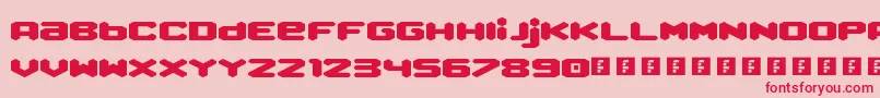 QueenOfMelbourne Font – Red Fonts on Pink Background