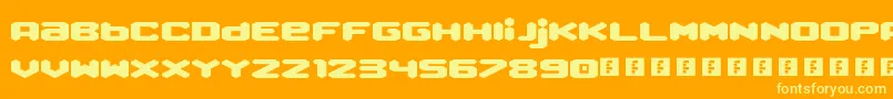 Шрифт QueenOfMelbourne – жёлтые шрифты на оранжевом фоне